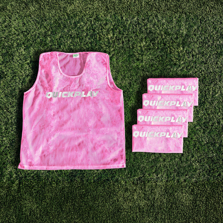 Training Pinnies Scrimmage Vests (set of 5) Size & Colour Options Pink QUICKPLAY