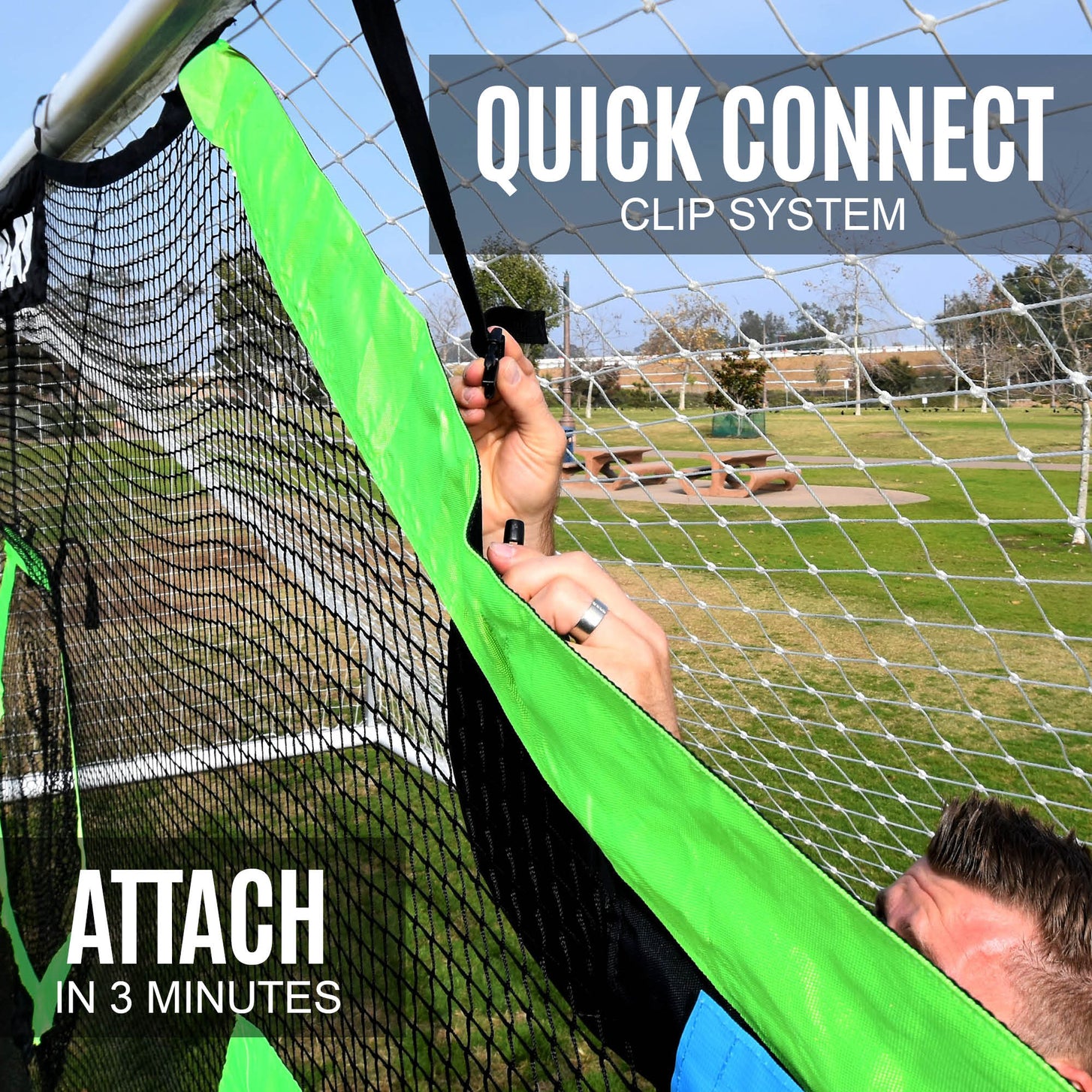 TARGET Net Pro for soccer goals 24x8' (excl. goal) QUICKPLAY