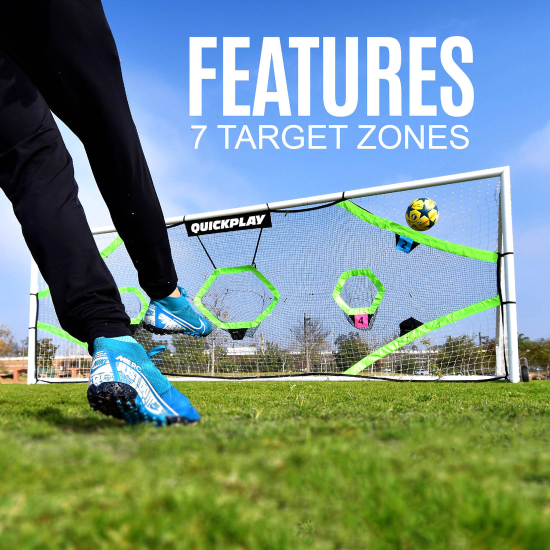 TARGET Net Pro for soccer goals 24x8' (excl. goal) - QUICKPLAY - blazepod instructions Pro ship15 Soccer Soccer Accessory Soccer Coach Soccer Target Soccer Teams Soccer Training