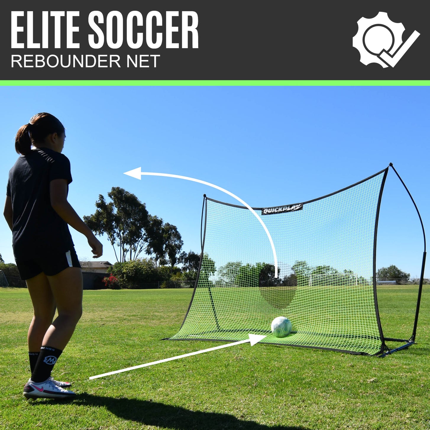 TEKKERS Soccer Rebounder Net XL 8x6'