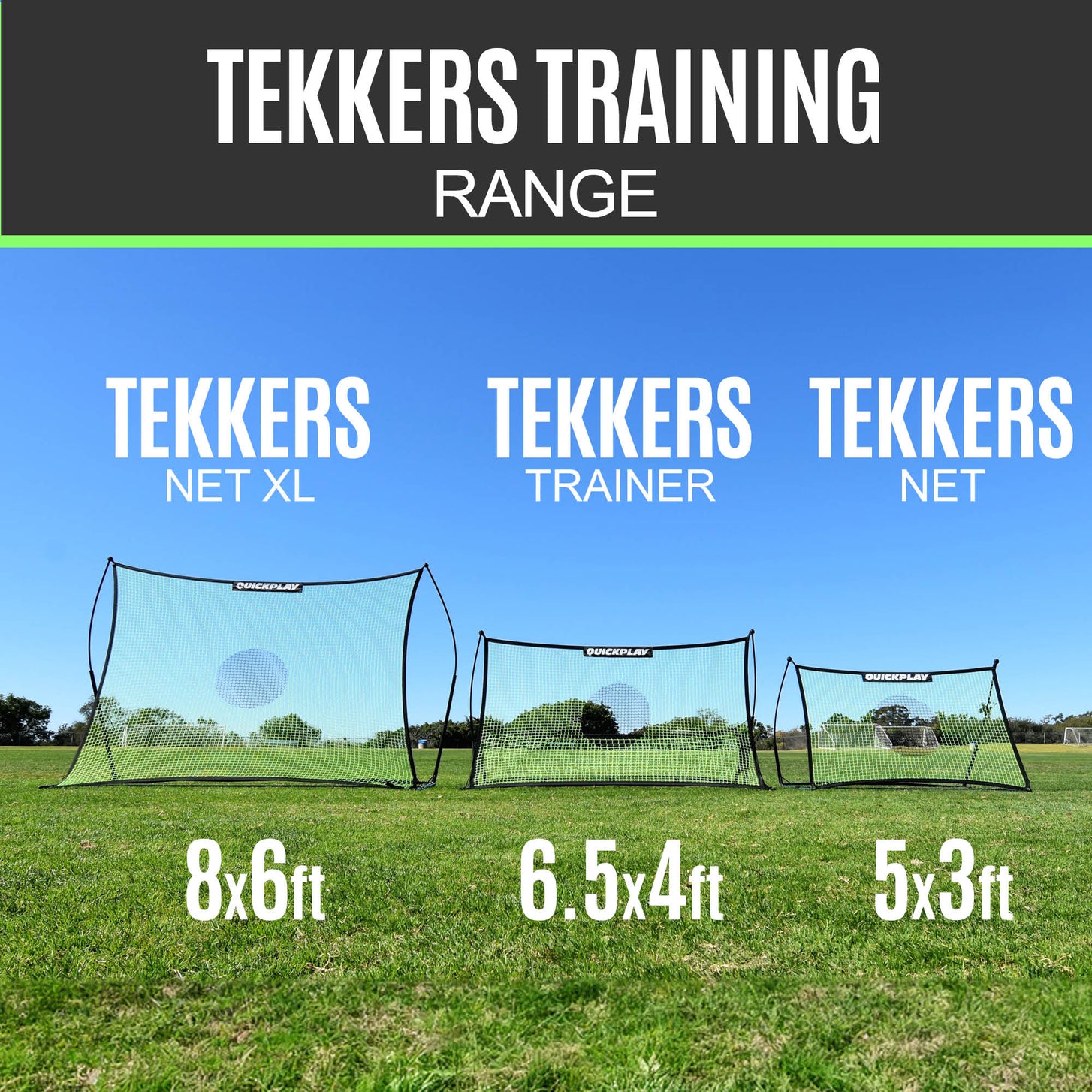 TEKKERS Soccer Rebounder Net XL 8x6'