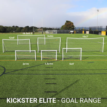 KICKSTER Elite Portable Soccer Goal 12x6' - QUICKPLAY - Astroturf has-spares indoor instructions portable Pro ship20 Soccer Soccer Coach Soccer Teams