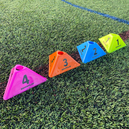 Cognitive Cones (set of 16) - QUICKPLAY - Astroturf Baseball Baseball Coach Baseball Teams Baseball Training Golf Handball Training instructions Pro ship10 Soccer Soccer Accessory Soccer Coach Soccer Teams Soccer Training Speed & Agility