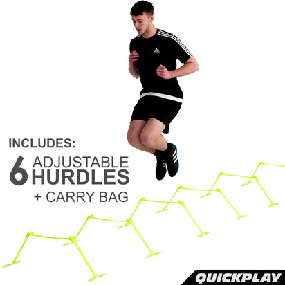 Adjustable Speed Hurdles (set of 6) - QUICKPLAY - Astroturf baseball Baseball Coach Baseball Teams Baseball Training golf Golf Training Handball Handball Training instructions Pro ship8 Soccer Soccer Coach Soccer Teams Soccer Training Speed & Agility