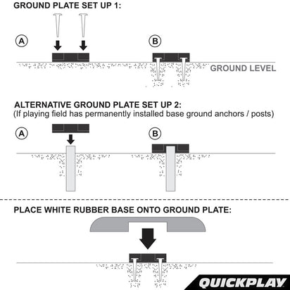 Baseball Safety Bases (set of 3) - QUICKPLAY - Baseball baseball base Baseball Coach Baseball Teams Baseball Training instructions ship15