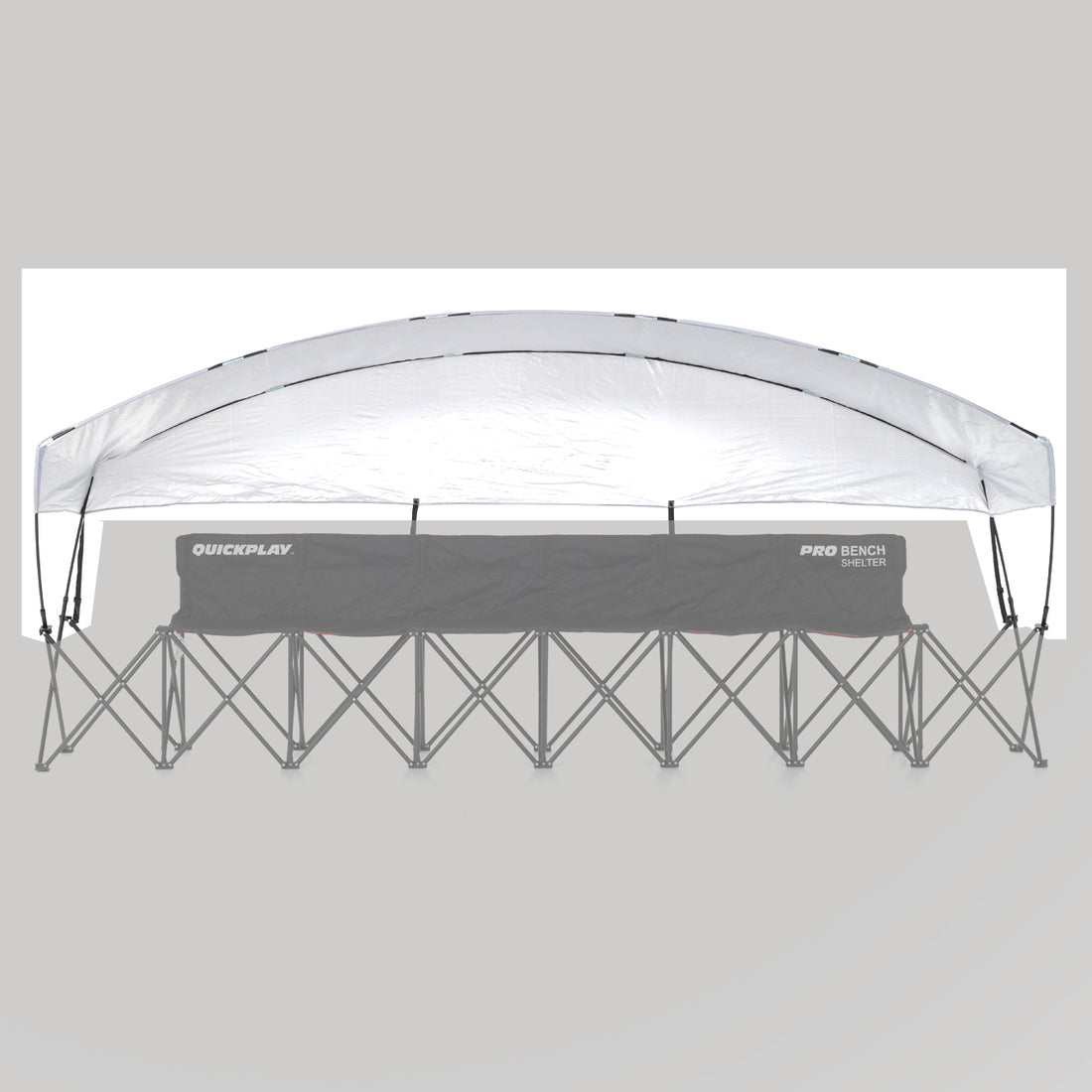 SPARE PART - SHELTER - Pro Bench Shelter 6 Seat Replacement cover with fibreglass poles
